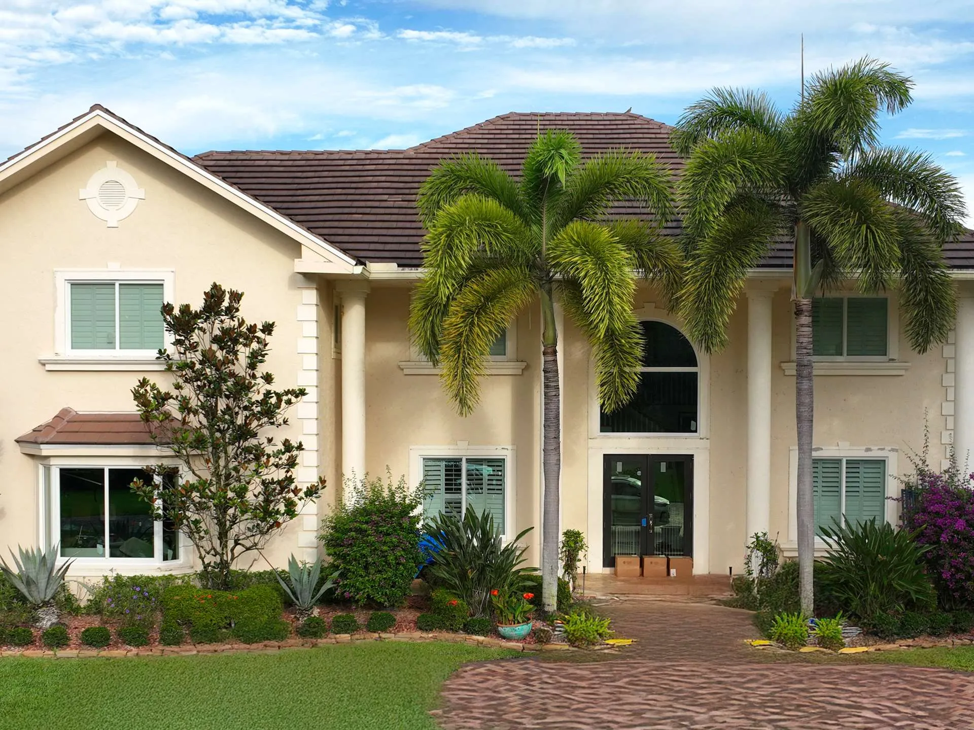 Hurricane impact windows installed on a South Florida home
